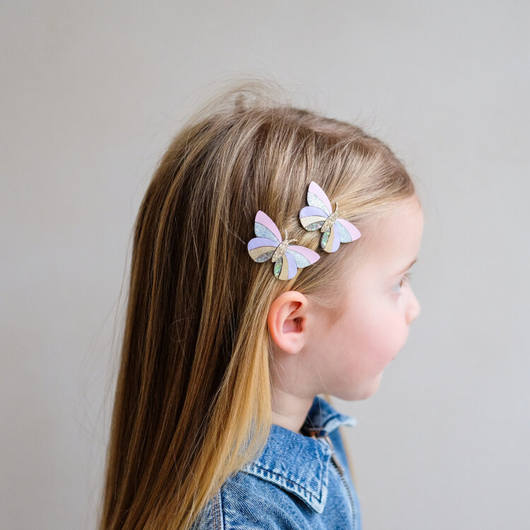 MIMI&LULA Striped Butterfly Clips