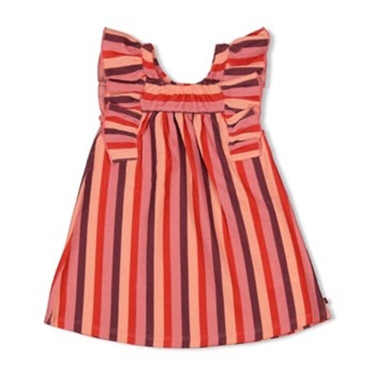 Feetje Jurk Streep - Salsa Sunset - Zalm