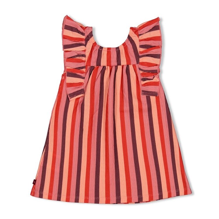 Feetje Jurk Streep - Salsa Sunset - Zalm