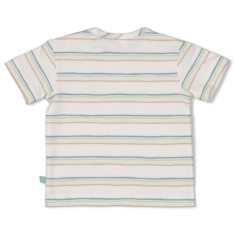 Feetje T-Shirt Streep - You croc my world - Offwhite