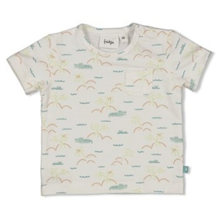 Feetje T-Shirt AOP - You croc my world - Offwhite