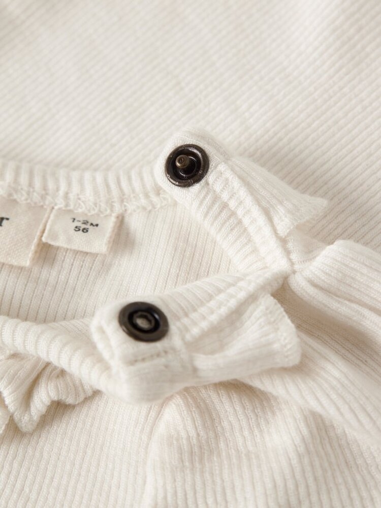 Lil'Atelier Baby Frijo LS Body - Coconut Milk