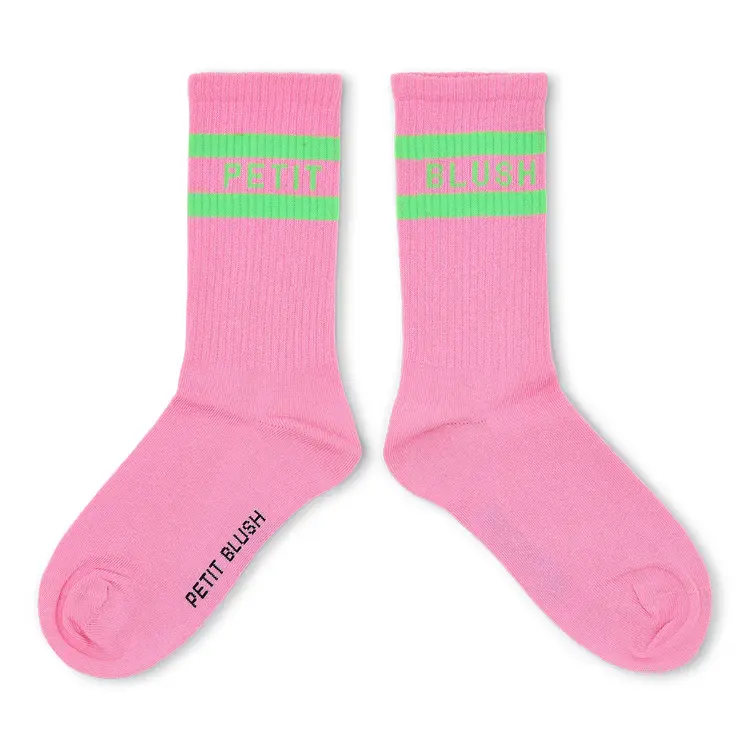 Petit Blush Sport Socks - Lemonade/Neon Green