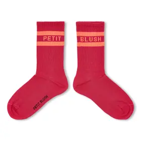 Petit Blush Sport Socks - Raspberry/Neon Orange