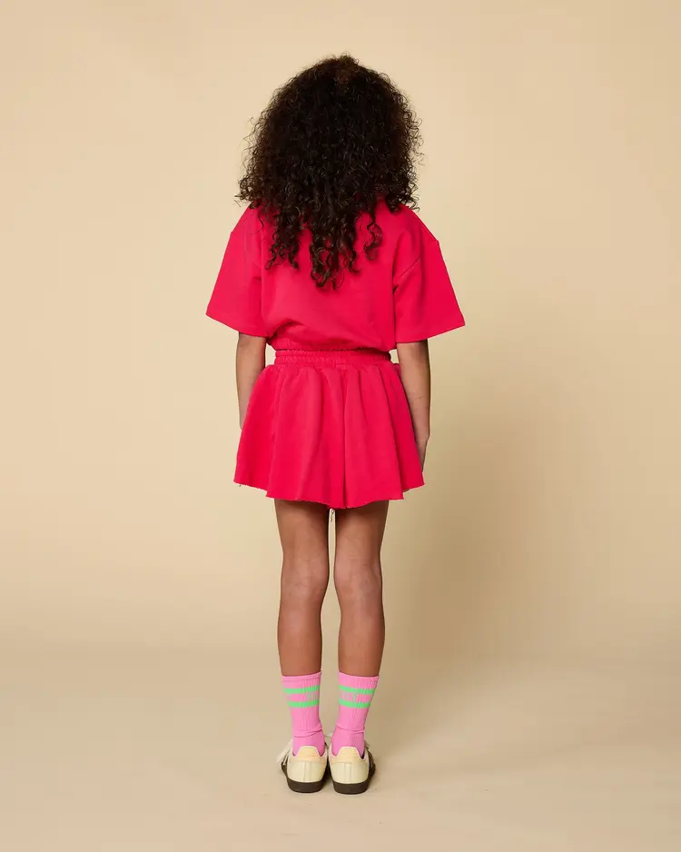 Petit Blush T-Shirt Elastic Waist - Raspberry Wine