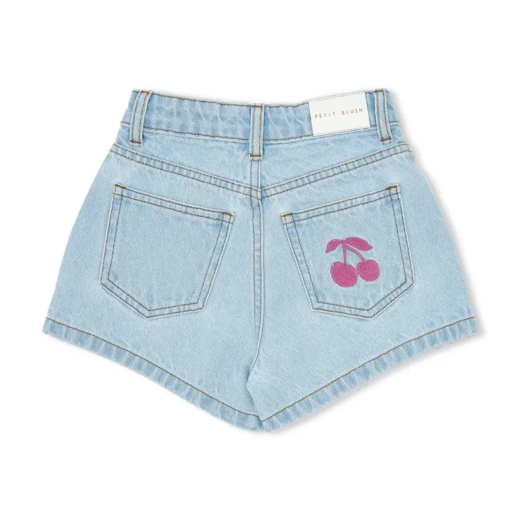 Petit Blush Jeans Short - Washed Light Blue