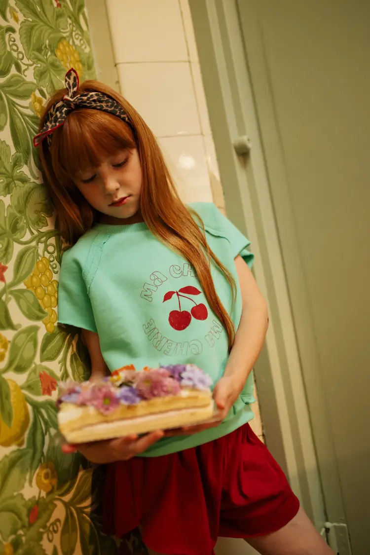 Petit Blush T-Shirt Ma Cherie - Ocean