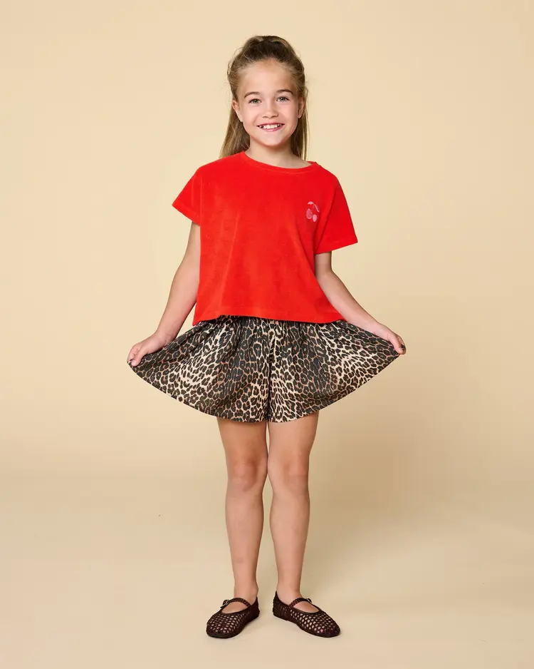 Petit Blush Ruffle Short - Leopard