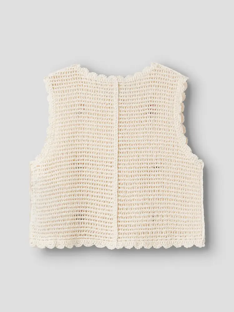 Lil'Atelier Flora Knit Vest - Coconut Milk