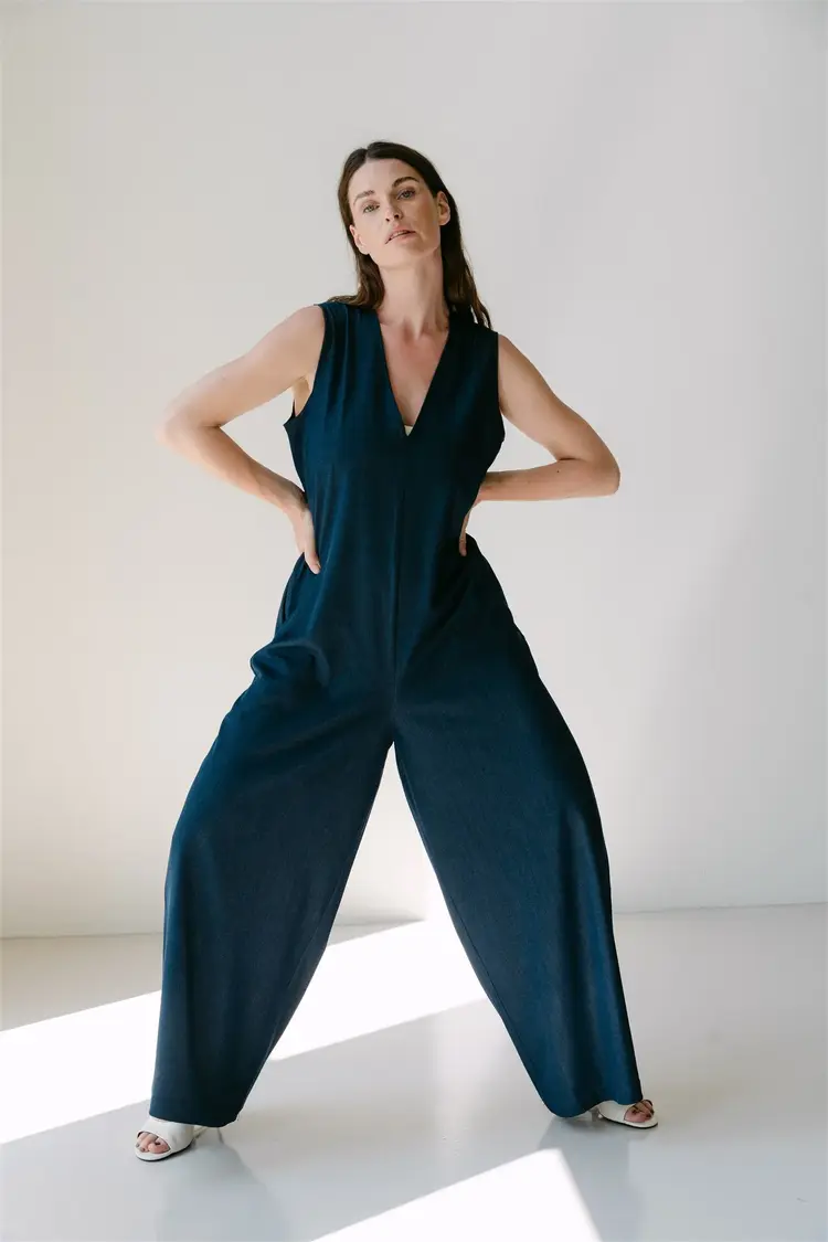 Aimée The Label Romy Jumpsuit - Blue Jeans
