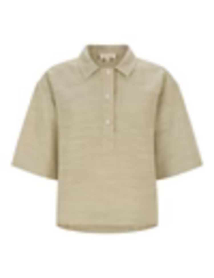 Esmé Studios Kaya Boxy Blouse - Brownie Melange