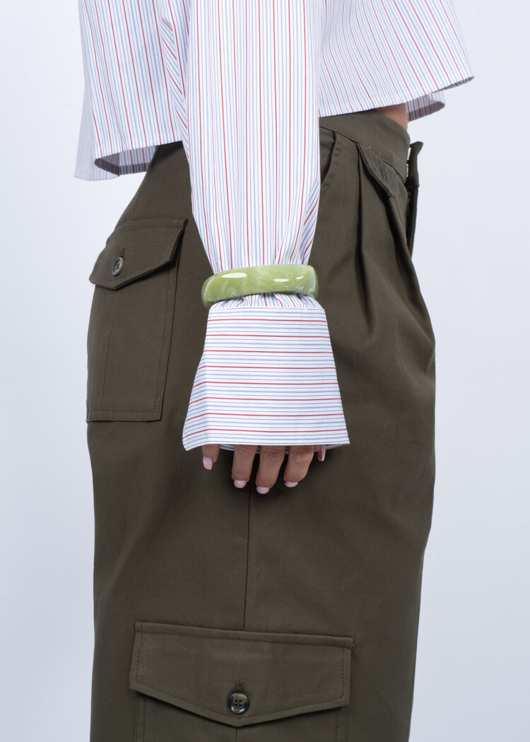 Sui Ava Chunky Bangle - Pistachio