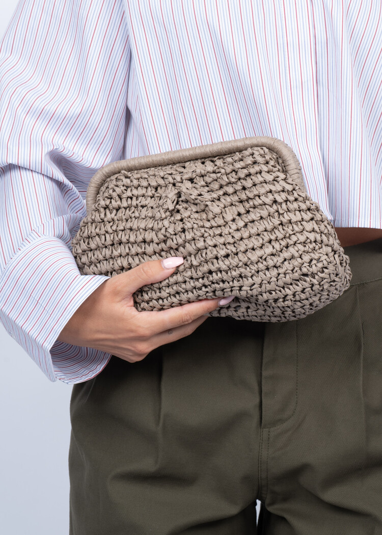 Sui Ava Olivia Bloom Bag - Taupe