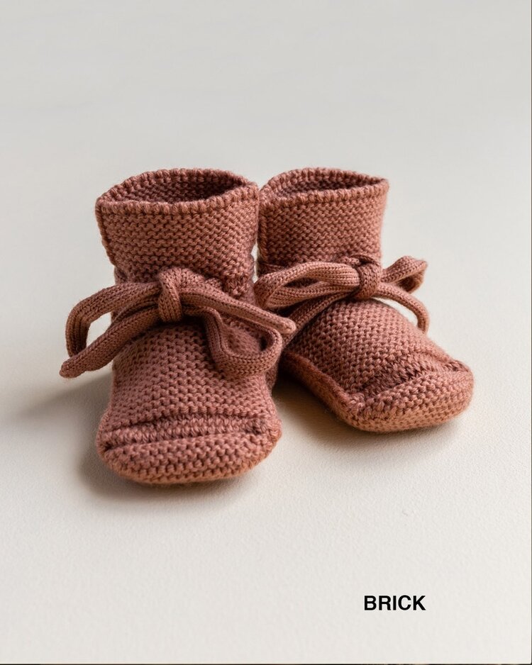 Hvid Booties 0-9M - Brick