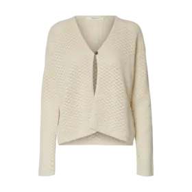 Selected Fivy Structure Knit Cardigan - Birch