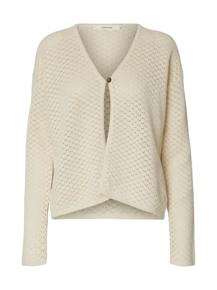 Selected Fivy Structure Knit Cardigan - Birch