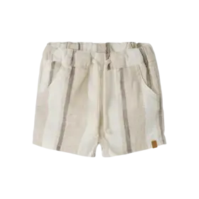 Lil'Atelier Baby Fibert Loose Shorts - Coconut Milk