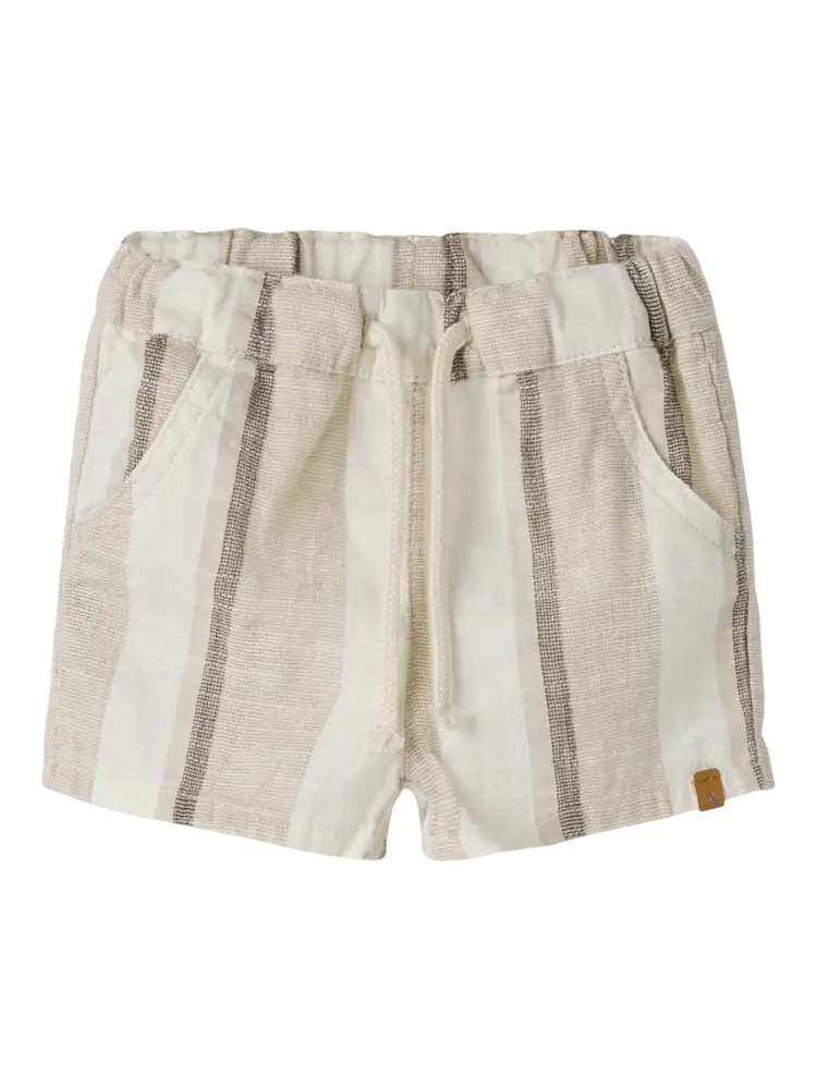 Lil'Atelier Baby Fibert Loose Shorts - Coconut Milk