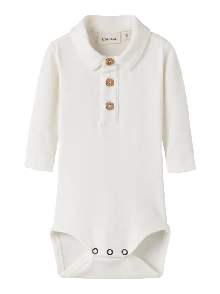 Lil'Atelier Baby Fundo LS Slim Body - Coconut Milk