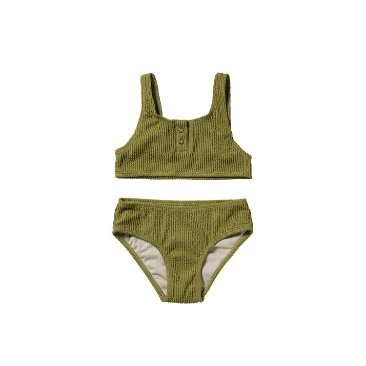 Salted Stories Glitter Crinkle Bikini - Iguana