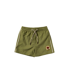 Salted Stories Solid Swim Shorts - Iguana