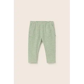 Cozmo Pants Dante Striped Slub Cotton Pants - Green