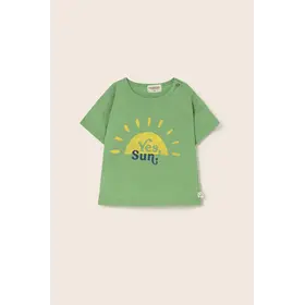 Cozmo T-Shirt Ian Soft Slub Cotton Print T-Shirt Sun - Green