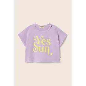 Cozmo T-Shirt Aura Soft Slub Cotton Print T-Shirt Yes Sun - Lavender