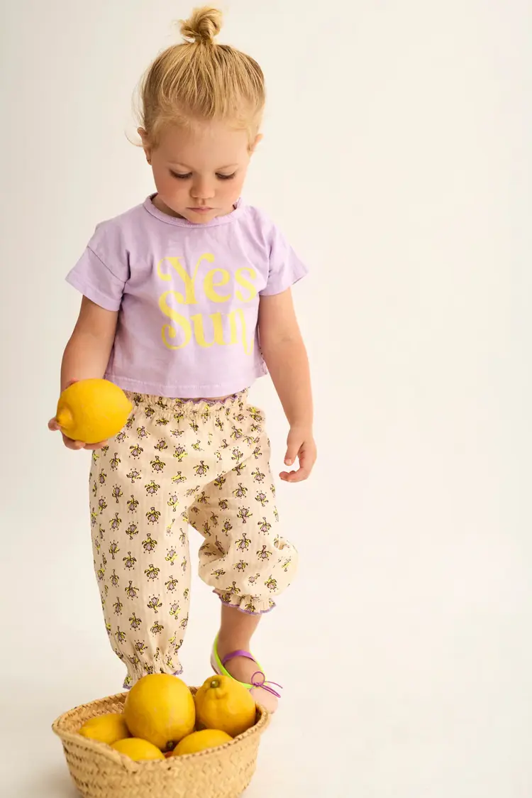 Cozmo Pants Lina Indiana Flower Print Pants - Lavender