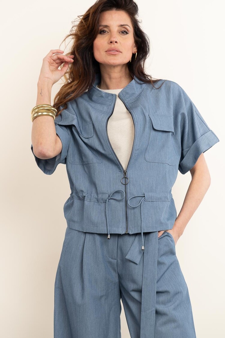 Co'Couture Elly Vest - Dusty Blue