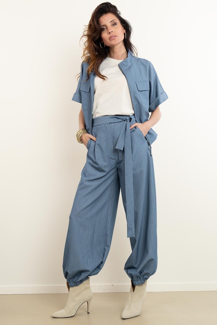 Co'Couture Elly Balloon Pant - Dusty Blue