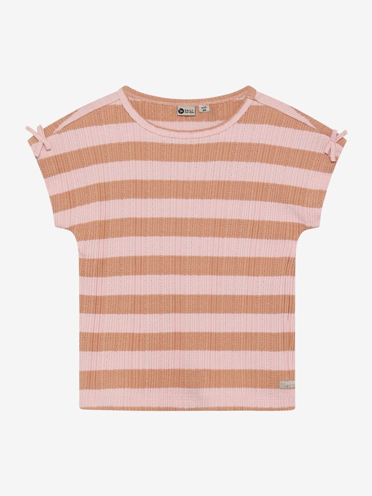 Daily7 Tshirt Fancy Stripe - Silver Pink