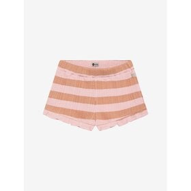 Daily7 Ruffle Shorts Fancy Stripe - Silver Pink