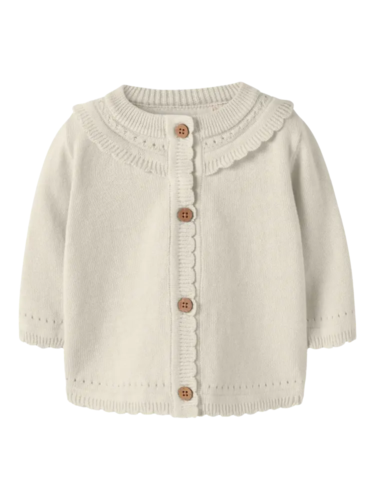 Lil'Atelier Baby Hao LS Knit - Coconut Milk