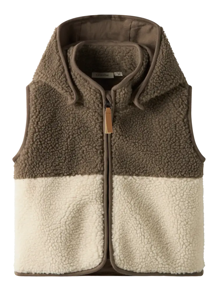 Lil'Atelier Lajo Loose Vest - Turtledove/Shitake