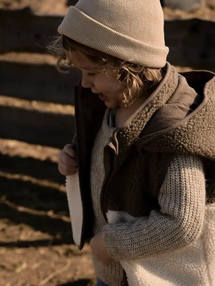 Lil'Atelier Lajo Loose Vest - Turtledove/Shitake