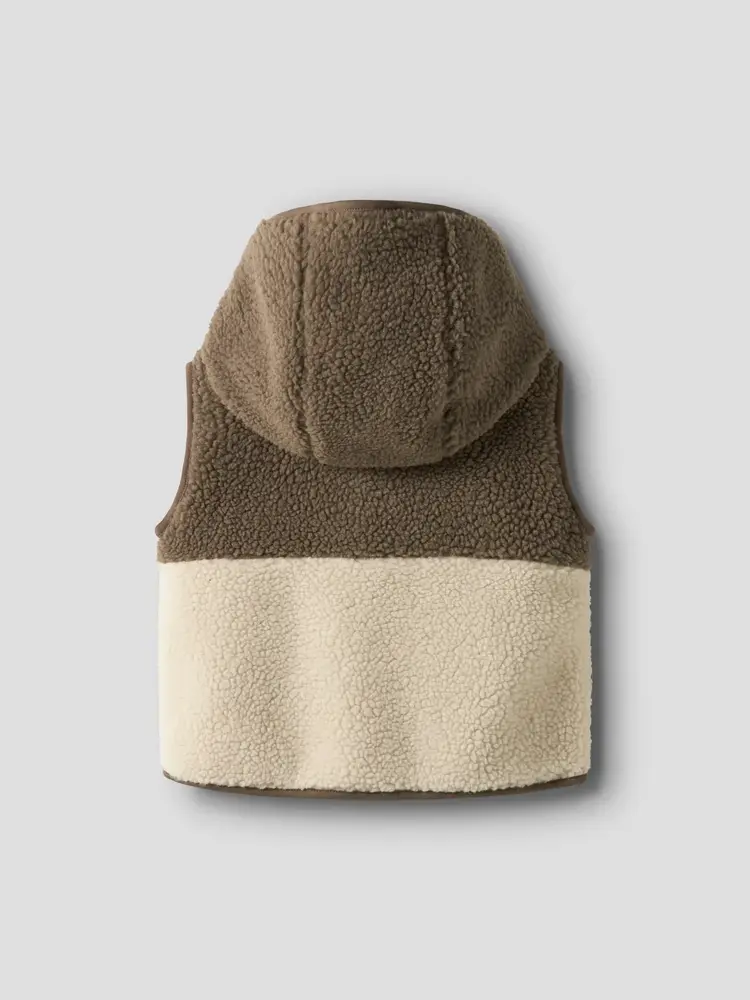 Lil'Atelier Lajo Loose Vest - Turtledove/Shitake