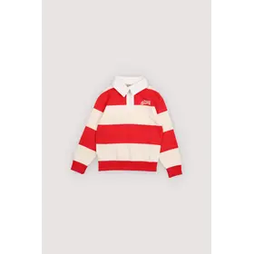 The New Society Brezo Polo - Tulip Red Stripes