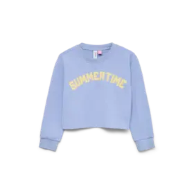 Bestseller Girl Lindsey LS Short Sweat - Brunnera Blue