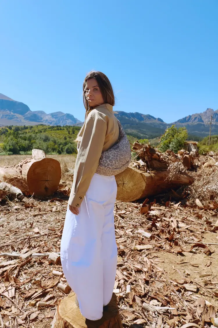 Studio Noos Puffy Mini Cross Body Bag - Beige Leopard