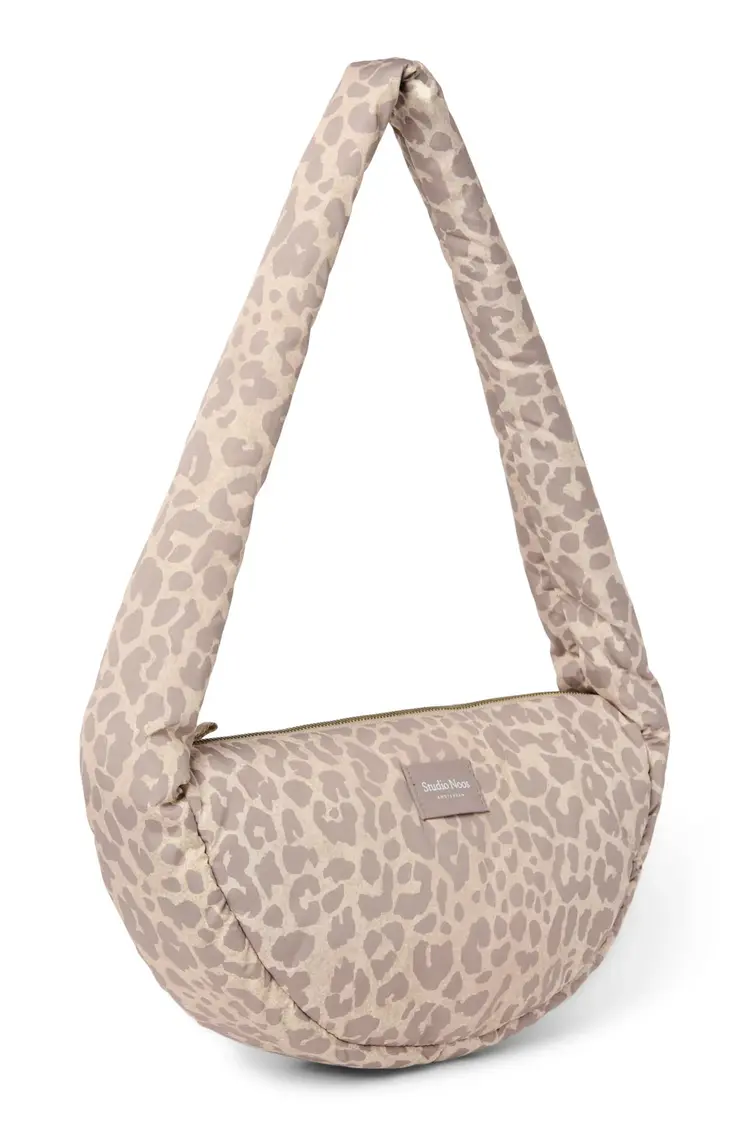 Studio Noos Puffy Mini Cross Body Bag - Beige Leopard
