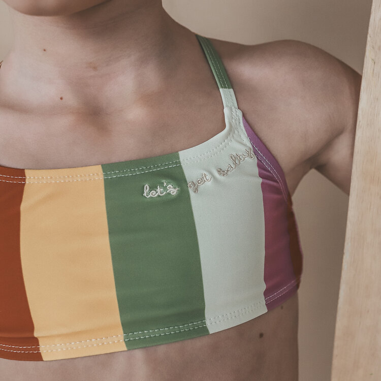 Salted Stories Multi Stripe Bikini - Multicolor