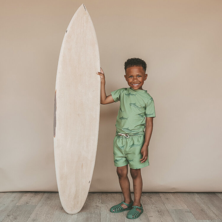 Salted Stories Shark Swim Tee - Iguana