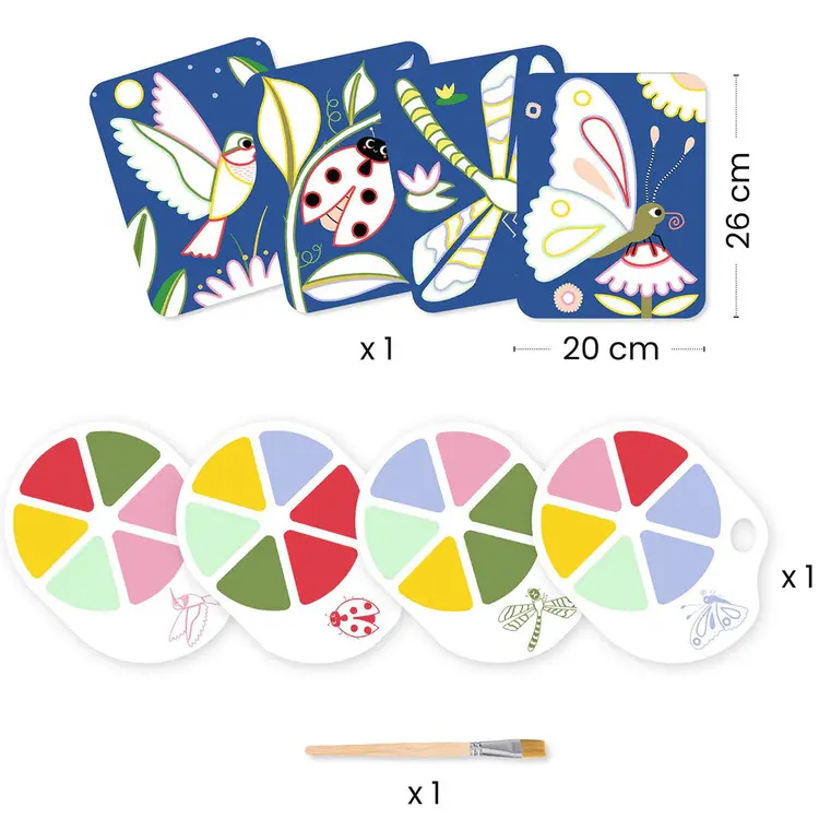 Djeco Schilderen met palet - Kleine beestjes