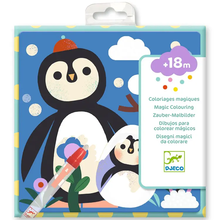 Djeco Magisch inkleuren - Kiekeboe! Dierenbaby's van over de hele wereld