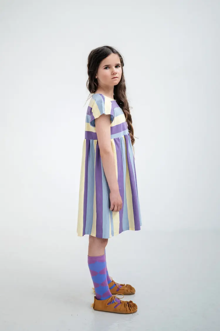 Repose Easy Dress - Tricolor Block Stripe