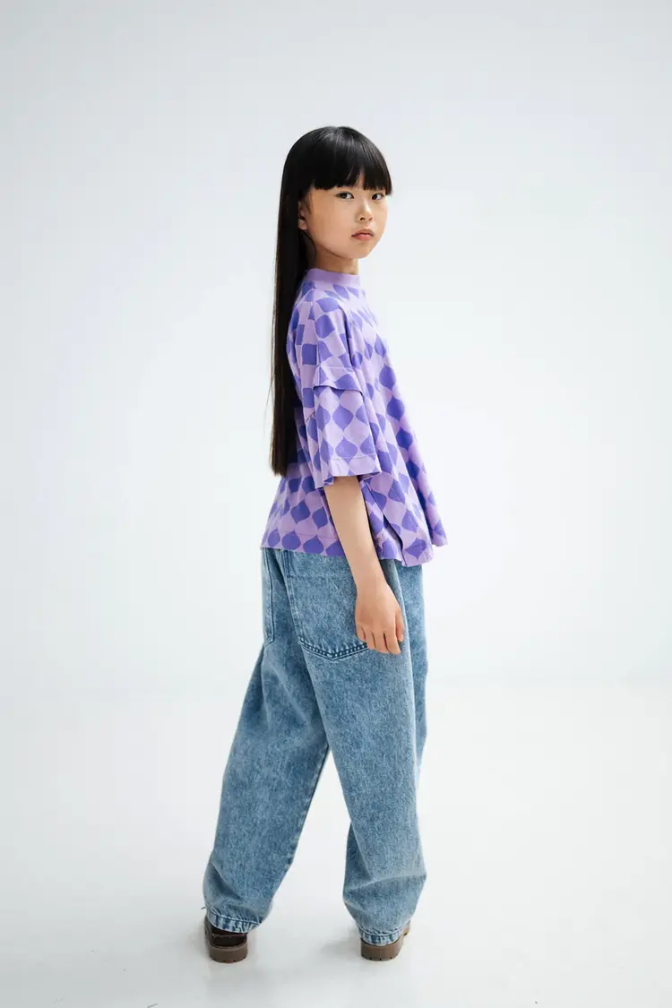 Repose Folded Pleat Tee - Soft Harlequin