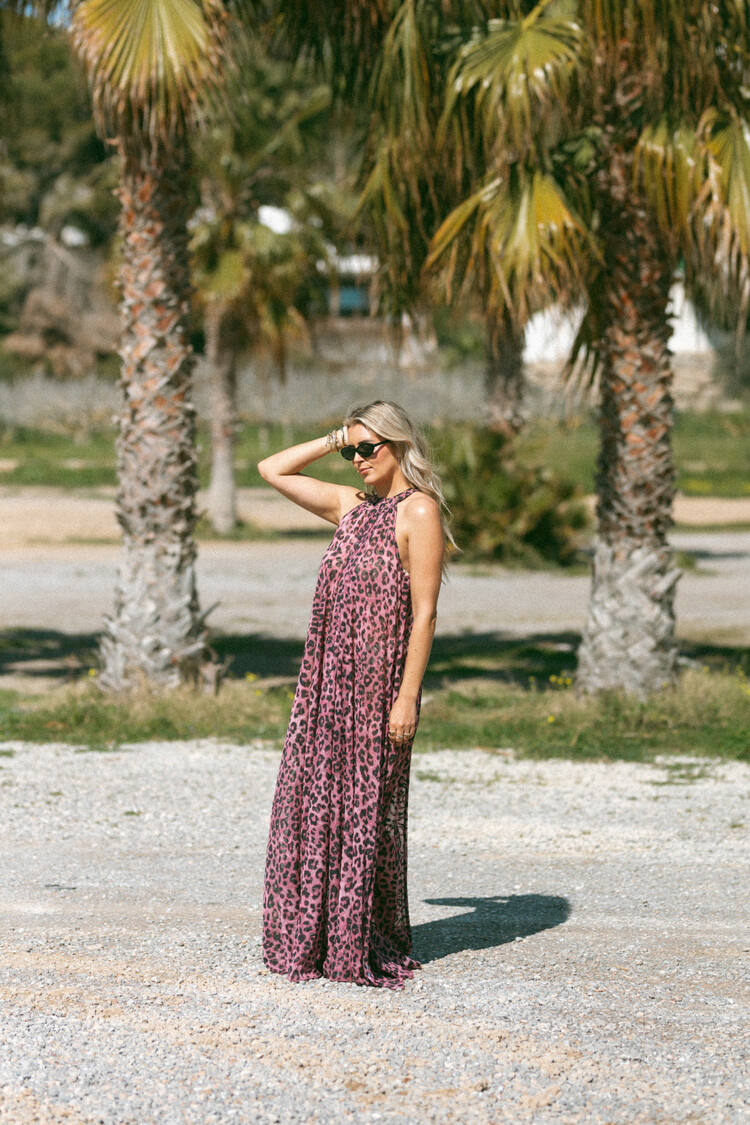 Bolina Island Sueno Dress - Pink Leopard