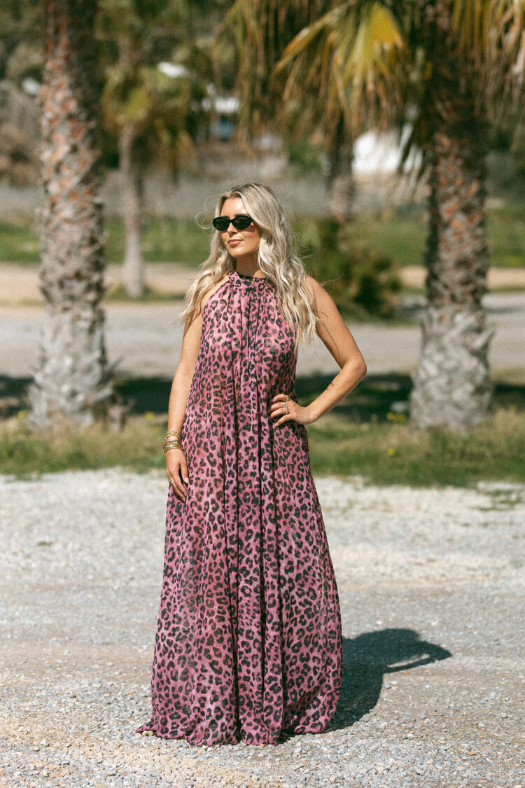 Bolina Island Sueno Dress - Pink Leopard