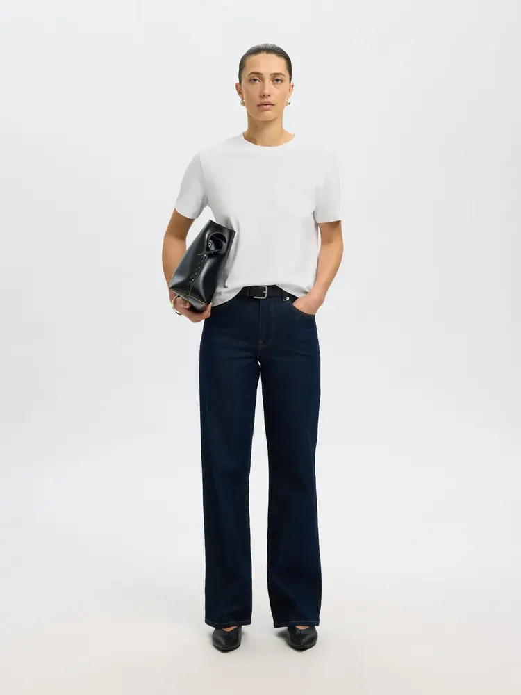 Selected Essential Boxy Tee - Bright White